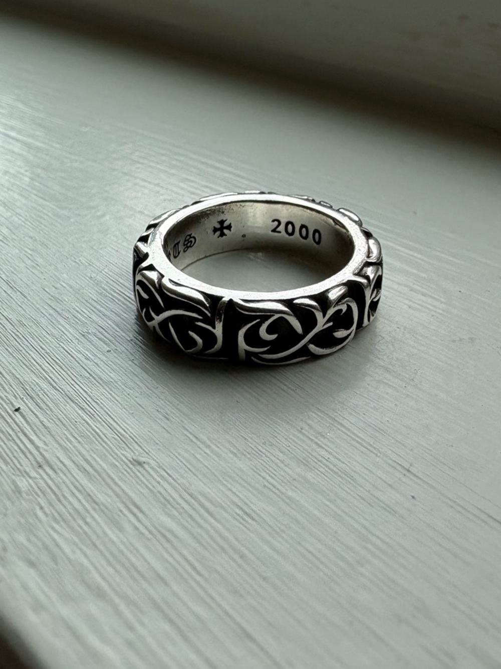 Vintage Silver Tone Ring - Y2K / Edgy Unisex Style